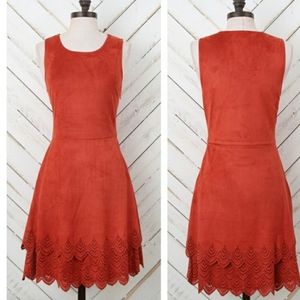 Altard state burnt orange suede dress